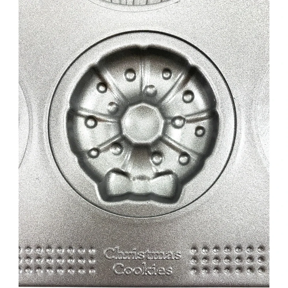 Christmas Cookie Molded Sheet Pan Non-Stick 12 Cavities Sweet Creations